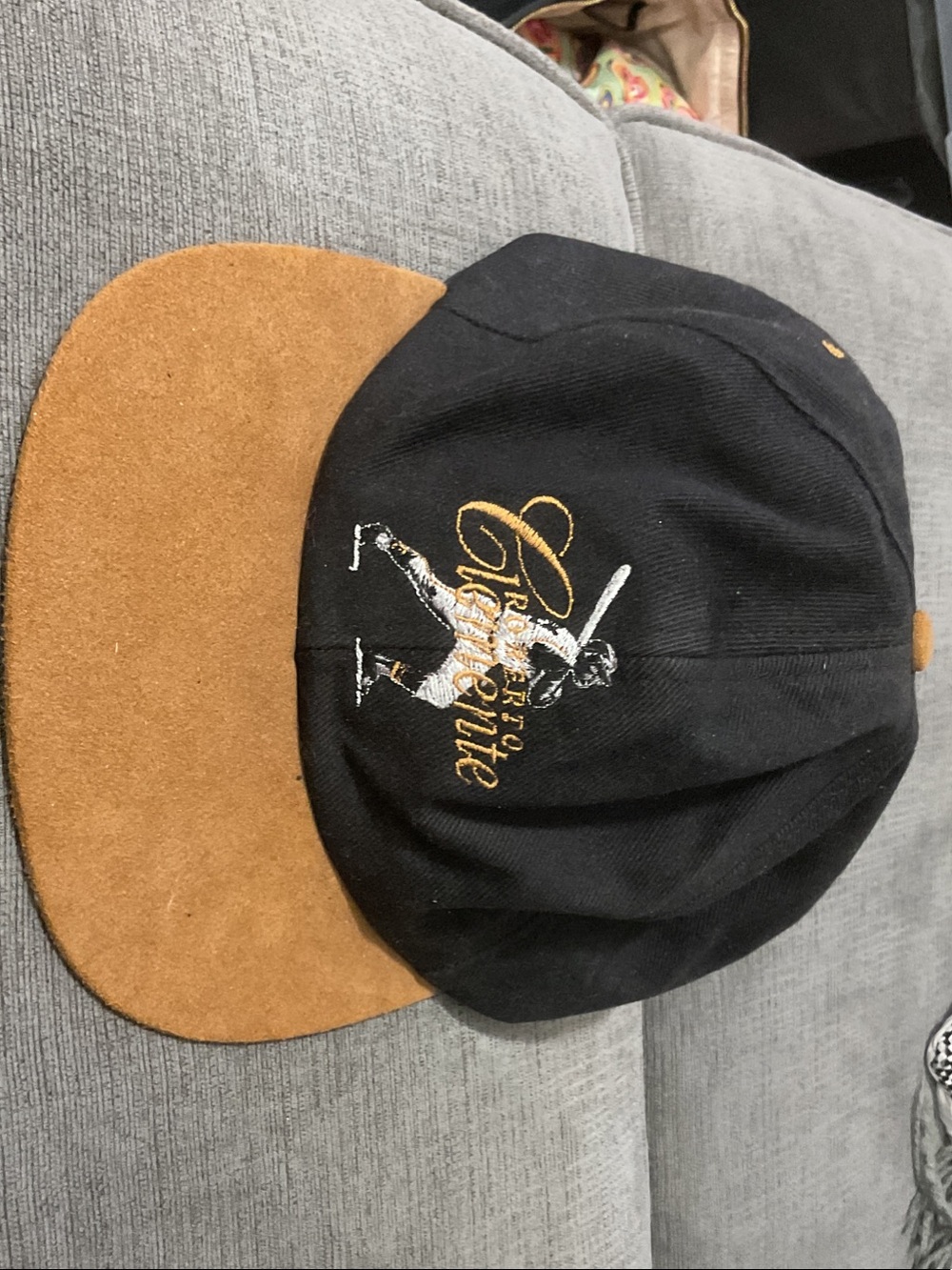 Black and Tan Baseball Graphic Cap